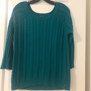 American Eagle green cable knit sweater
